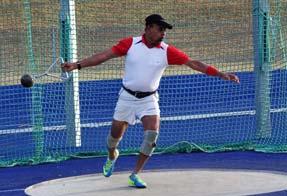 blue ribbons, throwing 24.57m in the discus. Finally, we should acknowledge the efforts of Felikss Jekabsons (M90).