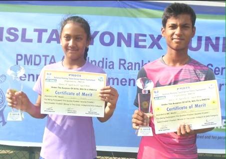 tennis court. The prizes were given away at the hands of Mrs Preeti Athavale convener of CANCER CAREGIVERS CLUB and National athletic champion Ankita Gosavi, Mr.