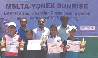 Page 4 MSLTA YONEX SUNRISE Practennis Academy All India Ranking Championship Series (7) Under 12 Tennis Tournament 2016 MSLTA - Yonex Sunrise EMMTC All India Ranking Championship Series Under 12