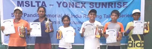 Wakankar Tennis Academy and played at their courts. The winner and runner-up got trophy and certificates at the hands of Mr.