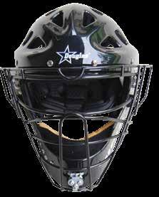 on chin and head areas, which is removable for cleaning (top & front of head and chin pad) Powder coated for superior finish For Catchers and Umpires Available in S/M and
