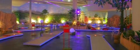 Especially the indoor black light mini golf course fulfill the demand of the young generation for entertainment better.