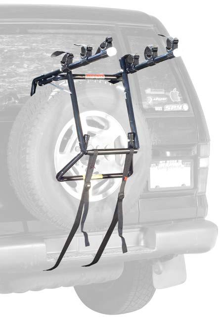 Padded Lower Frame Keeps Bicycle Away From Vehicle. Two Patented Sure Strap Lower Straps Securely Keep Rack In Place During Use. Comes Fully Assembled - Installs In Seconds.