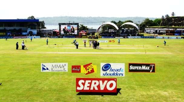 Reference Snaps 3D Logos Pakistan Vs Australia Cricket Series, Abu Dhabi Stadium in 2012 Hand Painted Mid Wicket