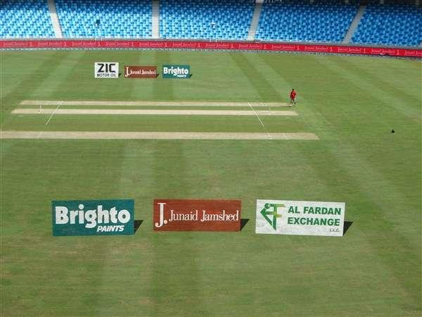 E Hand Painted Mid Pitch Logos Pakistan Vs England Cricket E Hand Painted Mid