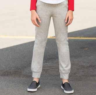 fit cuffed joggers 60% cotton, 40% polyester (HEATHER grey: 75% cotton, 20% polyester, 5%