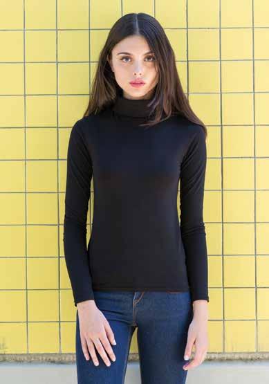 feel good Stretch roll neck 165GSM SINGLE JERSEY, ENZYME FINISH SK125: