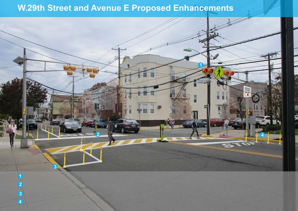 E.29th Street and Avenue E Proposed Enhancements Introduce pedestrian hybrid signal (HAWK signal).