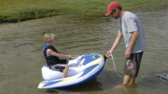 trainer makes it easy and fun for young children to learn to water ski the