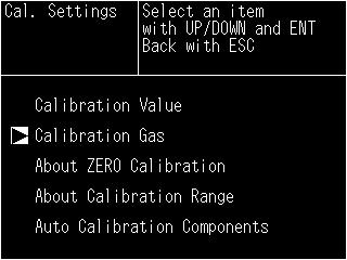 6.2.2 Setting of calibration gas Whether moisture is contained in zero gas and span gas used for calibration can be set in advance as follows.