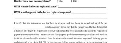 The Grade Horse Form does not have to be re certified each year, only if ownership of the horse changes or if a new