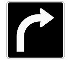 Name Right (Left) Turn Only Lane MUTCDC Code RB-41R(L) 600mm x 600mm White legend on black background Indicates
