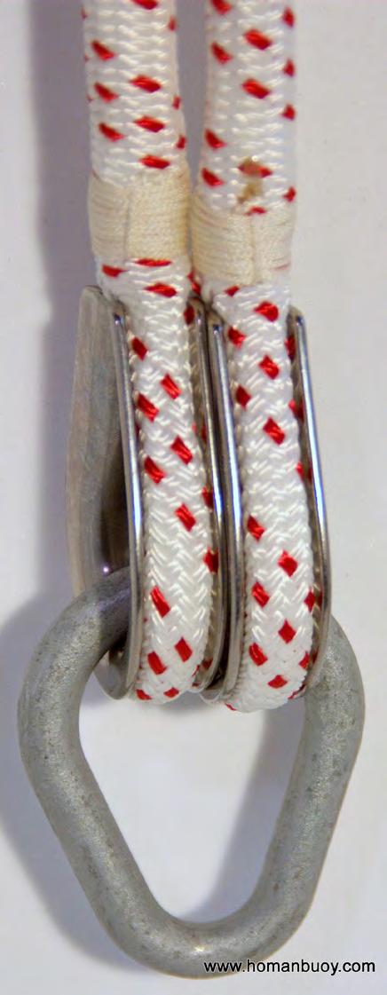 Page 6 IMS DOUBLE BRAID MOORING PENDANTS DOUBLE PENDANT ON A GALVANIZED SLING (PEAR) LINK THIMBLE DESCRIPTION EYE SIZE GALVANIZED STAINLESS x 10 x 12 x 15 5/8 x 10 5/8 x 12 5/8