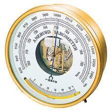 Aneroid Barometers Aneroid barometer has an air tight metal chamber.