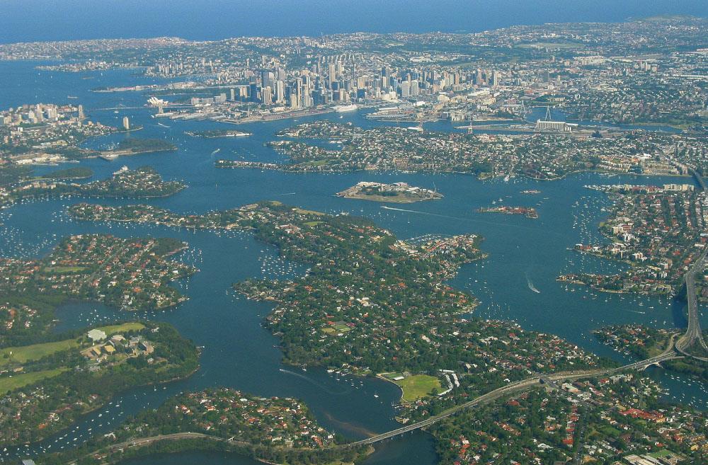 Another drowned river valley: Sydney