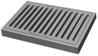 For a complete listing of FREE OPEN AREAS and PERIMETERS of all grates, refer to pages 306-311. R-3575 Gutter Inlet Frame, Grate R-3575 B 2.6 9.