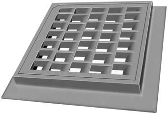 For a complete listing of FREE OPEN AREAS and PERIMETERS of all grates, refer to pages 306-311. R-3588-A 4-Flange Gutter Inlet Frame, Grate R-3588-A H 1.2 7.