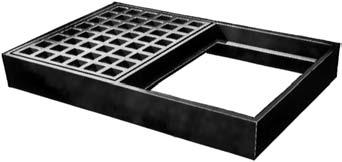 concrete curb and gutter. R-3531-A&R-3531-B Turnpike Inlet Frame, Double Grate R-3531-A H 6.0 13.