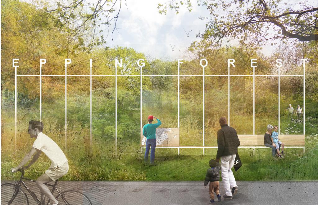 Section H: public space projects Project four: Forest Rise green verge Project five: Epping Forest gateway The Forest Rise green verge proposal seeks to create links with Epping Forest and enhance