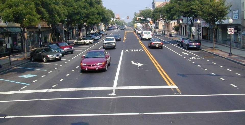 Name 4 things that changed Fewer travel lanes; added bike lanes;