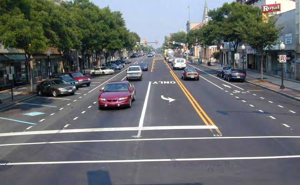 Name 4 things that changed Pottstown PA Fewer travel lanes; added