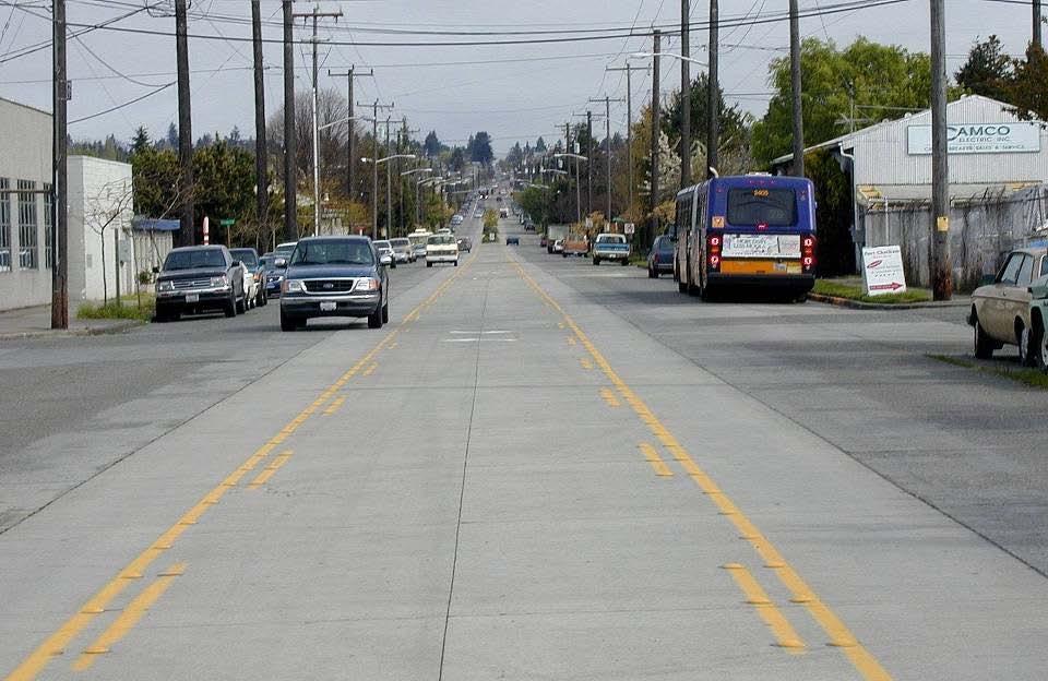 On-street parking Median Bike Lanes Center Turn-Lane Seattle WA Road diets: reclaim street space for other