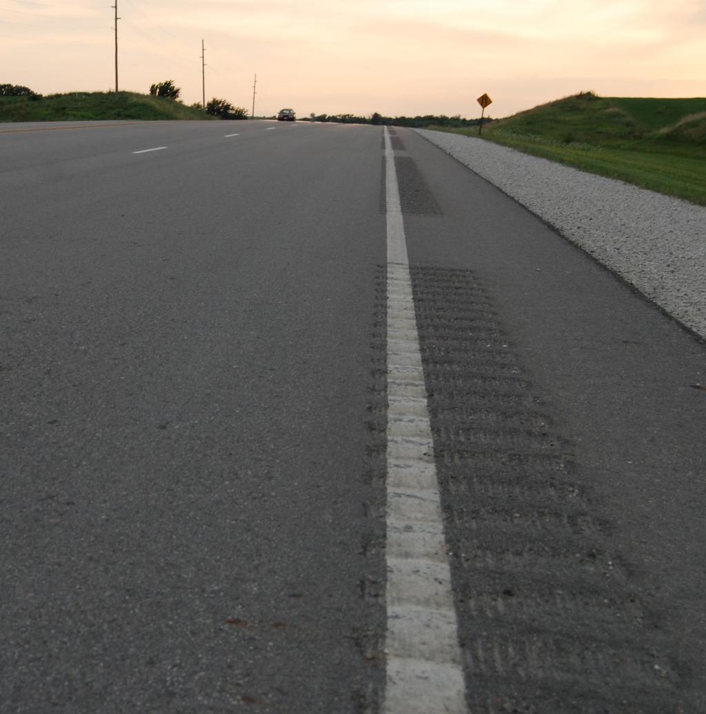 Roadway Departure Rumble Strips Injury crash reduction 18% on rural two-lane highways.