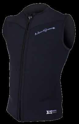 The sleeveless cut leaves arms free for complete mobility and makes the Sport Vest a natural cross over garment for sports, skiing, and watercraft use.