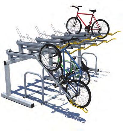 Types of Cycle Parking Recommended: Two-Tier Stands The use of two-tier stands is suitable for most developments, especially if Sheffield stands can t be provided.