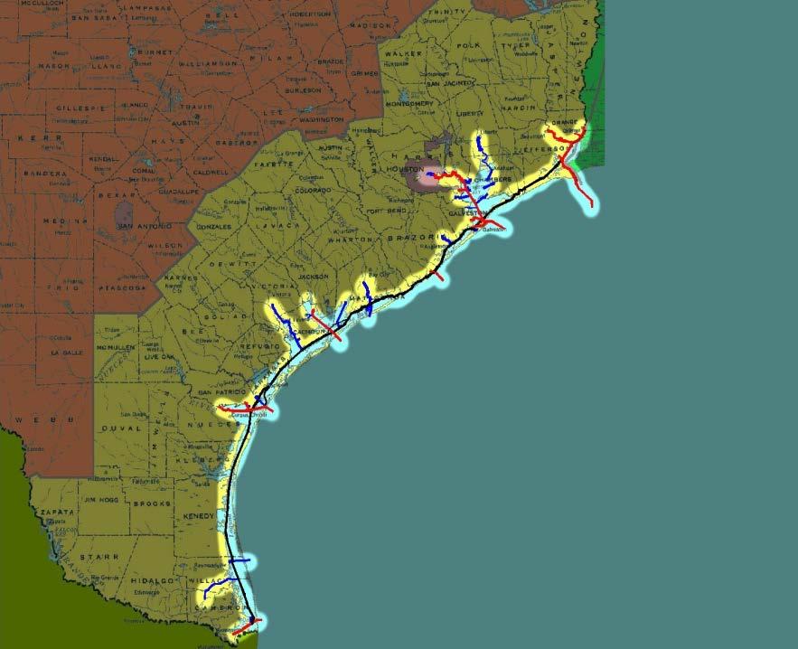 GALVESTON DISTRICT NAVIGATION PROGRAM Channel to Victoria (2 ft) Chocolate Bayou (1 ft) GIWW SABINE TO FREEPORT (1 ft) Texas Gulf System