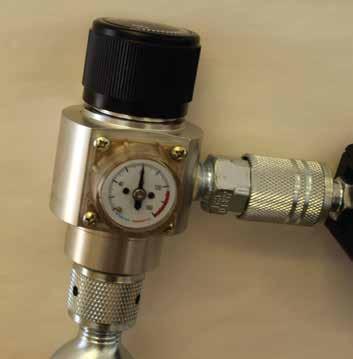 Clockwise 80 PSI Step 10. Turn top adjustment knob clockwise on high pressure regulator to begin adjustment. Step 11.