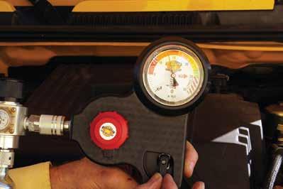 Watch the low pressure gauge for about 20 seconds and make sure that the pressure does not start to increase.