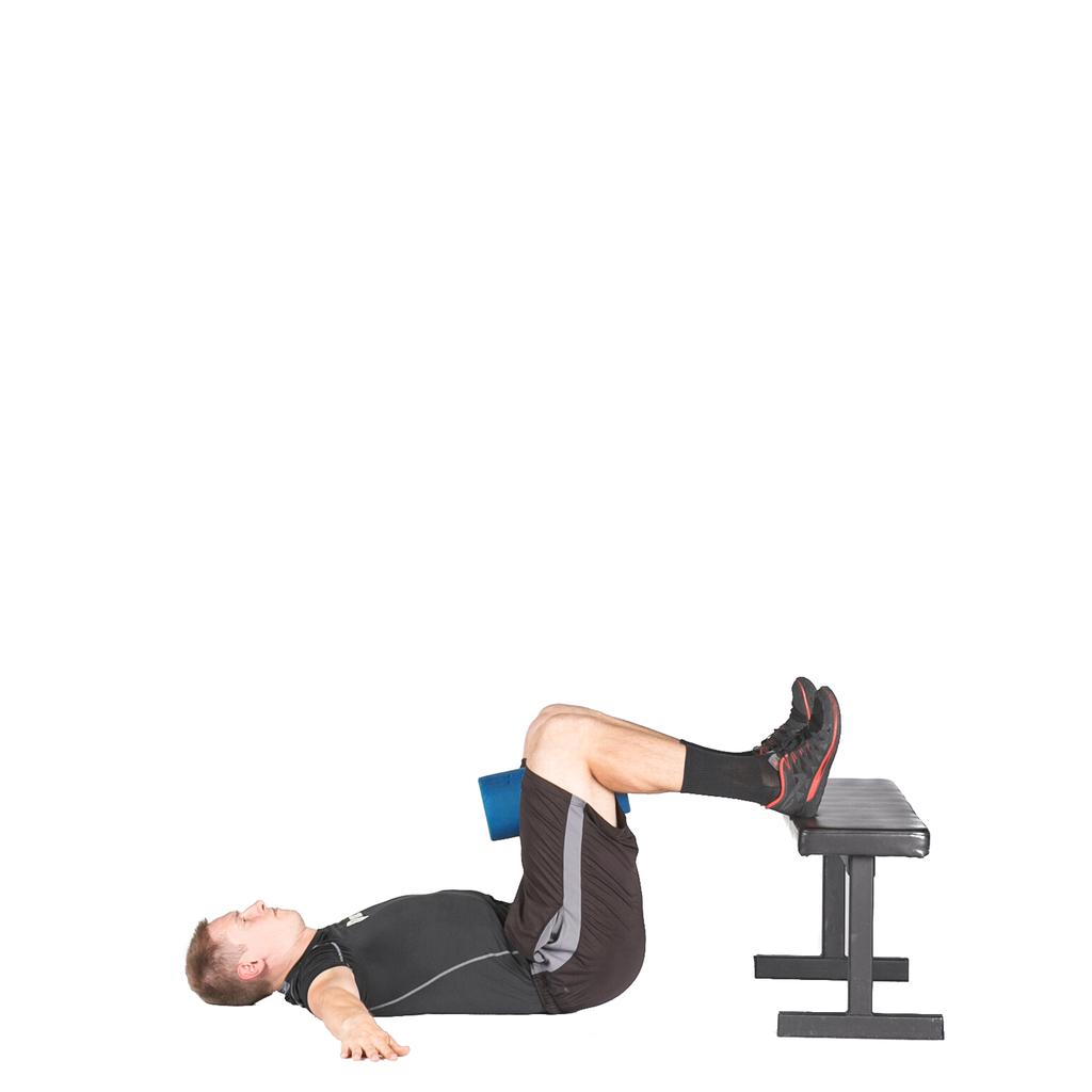 Warm-down 1. 90-90 Left Hamstring 1. 2. 3. 4. Lay on your back with heels resting on a bench or low box. Legs and hips should be at 90 degree angles.