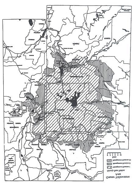 Affected Environment Figure 3-21 Grizzly bear management situations on national forests and