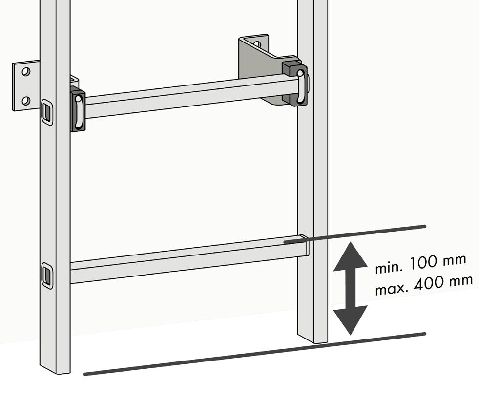 7. Installation Ladder entry dimension The distance between the entry surface (e.g.