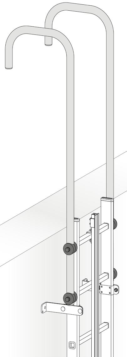 If other components such as entry and exit elements, railings, barriers, floor flaps or platforms are used, they must comply with the standards