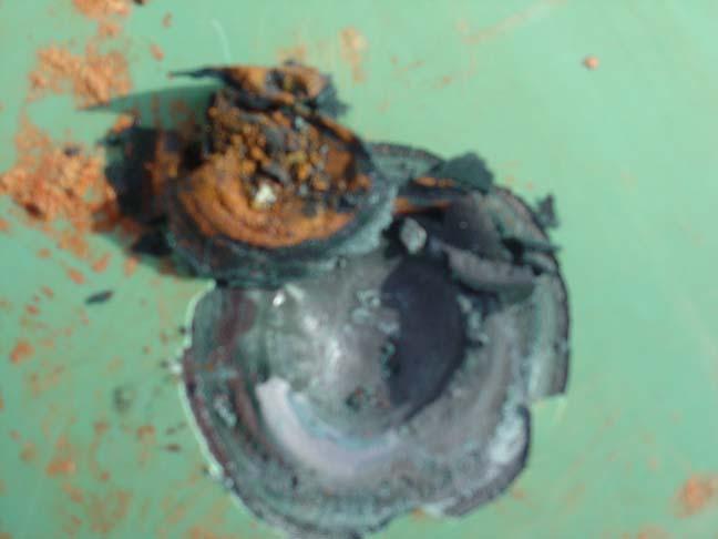 This type of corrosion is often seen as very localized, deep pits in the metal surface.