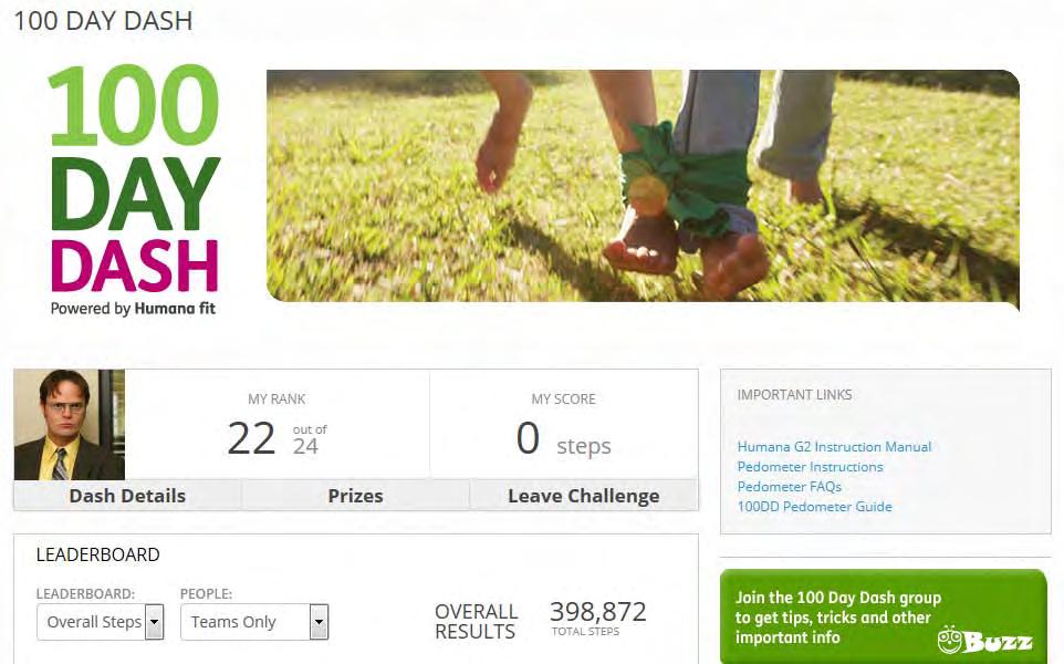 If you have any questions, please email 100DayDash@humana.com. Click the Join button. 5.