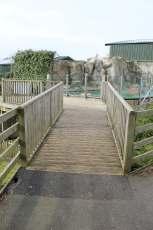 A viewing platform can be accessed by a wooden decking area with ample space to turn.