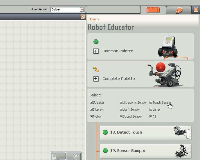 Software The Robot Educator 7 A series of examples