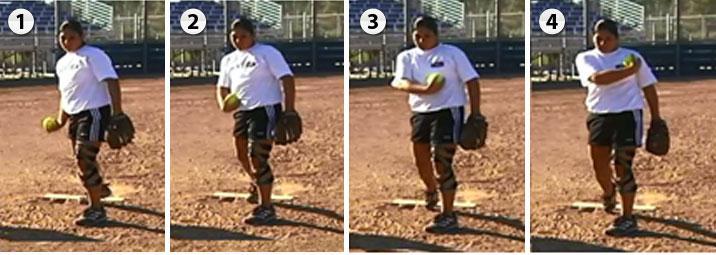 Essential Softball Pitching Grips Page 29 Delivery With the rise curve, we want the pitcher to go from the right hip up to the left shoulder.