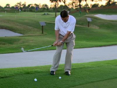 Chipping Stroke The chipping motion is similar to the putting motion. It is a small stroke that creates a Tick-Tock like a clock.