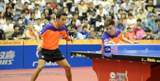 The most recent occasion the pair appeared on the ITTF World Tour as a Men s Doubles partnership was at the GAC Group 2013 ITTF World Tour Harmony Open in Suzhou, when they beat Japan s Kenta