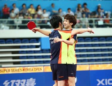 38 Happy, they have every reason to be happy; in addition to ascending the heights in the Race to Lisbon, it is the first time as a partnership they have emerged as champions in an ITTF World Tour