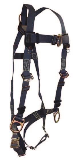 Spec Sheet for 7038 WeldTech Full Body Harness Three D-ring s (Fall Arrest and Positioning) 5-Point adjustability Quick-connect buckle leg straps Mating buckle chest strap Torso strap friction