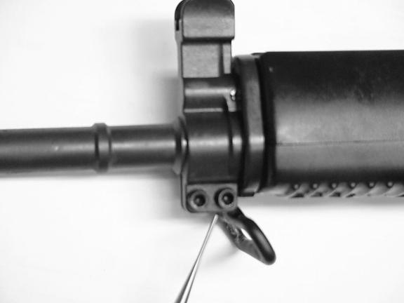 11.3 ADJUSTING THE FRONT SIGHT BASE: Normal manufacturing tolerances can result in the rear sight being off-center when the rifle is zeroed.