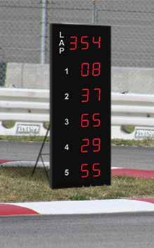 These scoreboards can be controlled directly from a PC running MyLaps Orbits Race software or from RaceAmerica s standalone Board Control utility program as well as several other race software