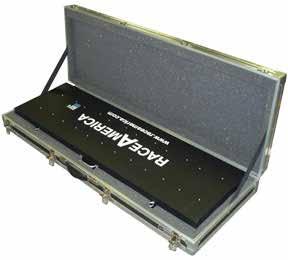 The best protection offered for the timing equipment is a foam filled custom carrying case fitted to the equipment.