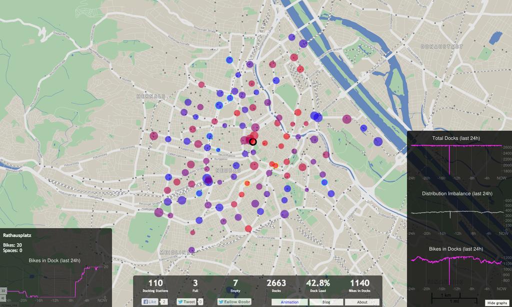 Bike Share Map Vienna Note the extra docking stations