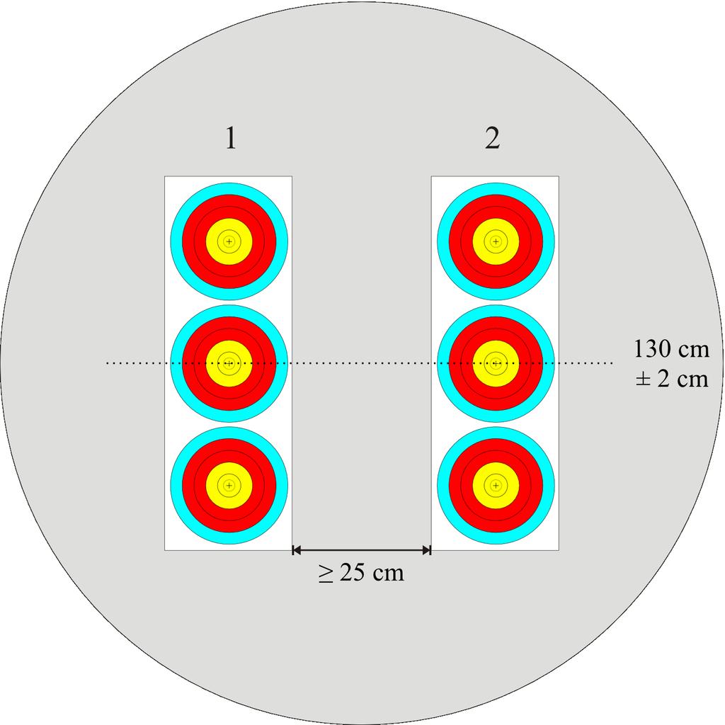 Image 15: 2 x 3 Vertical Triple Target Face for Indoor 1 x 3 Horizontal Triple Target Face for